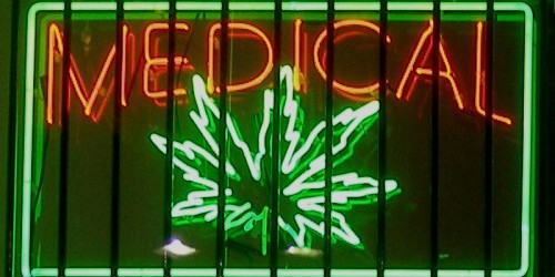 Photo Credit: Medical marijuana neon sign at a dispensary on Ventura Boulevard in the San Fernando Valley—Los Angeles, California by  Laurie Avocado.