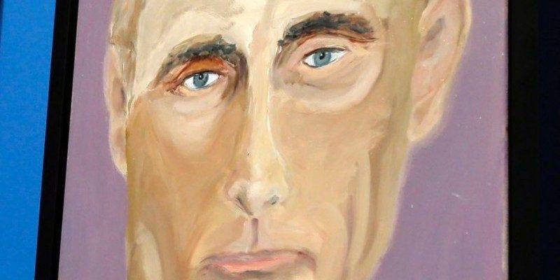 Vladimir Putin painting by Former President George W. Bush via www.abc.net.au