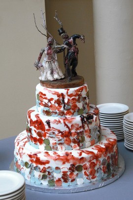 Zombie wedding cake