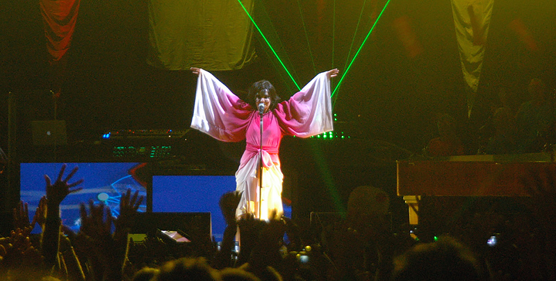 Björk live at Villa Manin, in Codropio