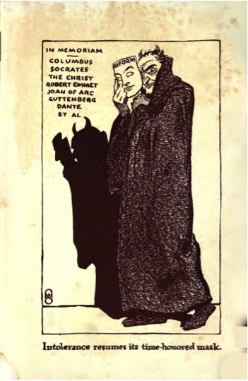 : Illustration in Griffith’s The Rise and Fall of Free Speech in America (1916). Source: Internet Archive.