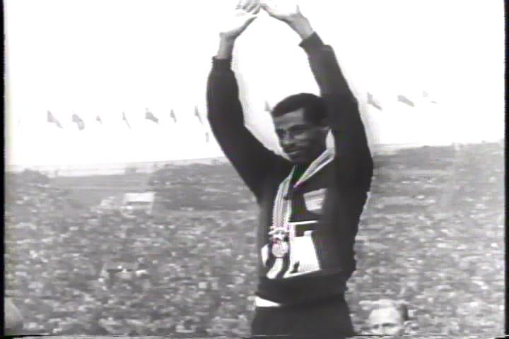 Abebe Bikila, 1964 Olympics. Image via wikimedia commons.