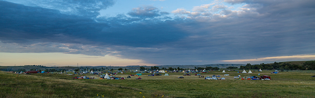 Dakota Access Pipeline protest at the Sacred Stone Camp near Cannon Ball, North Dakota. (Photo by Tony Webster Available Via Flickr (CC BY-SA 2.0)).